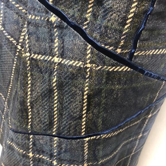 Bye plaid blue and brown midi skirt - Picture 5 of 10